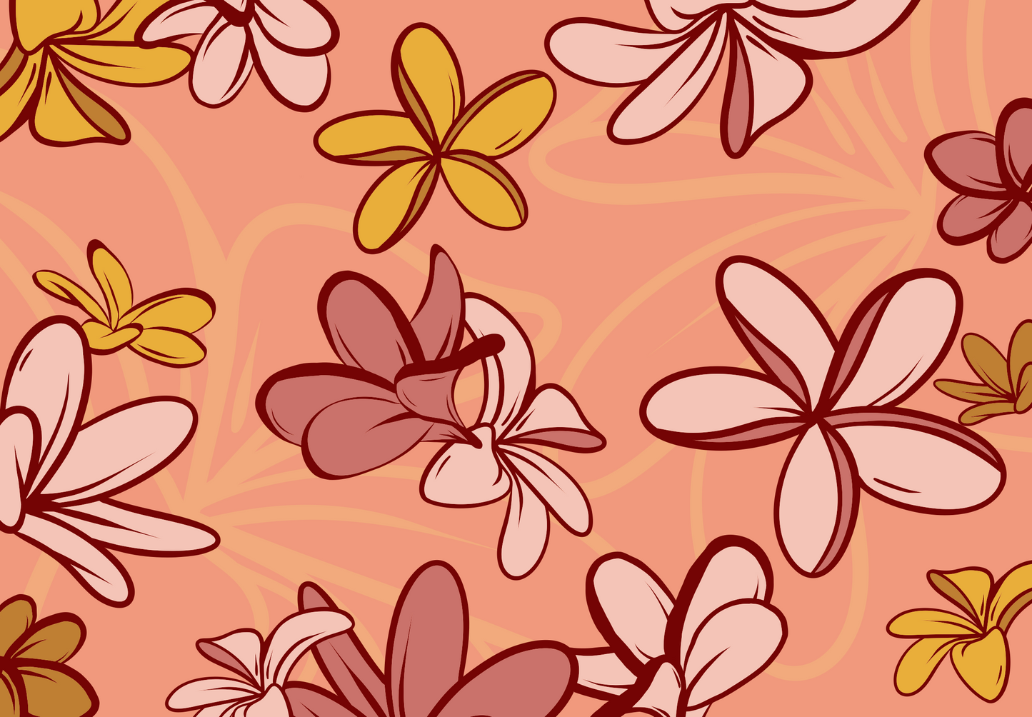 Plumeria Party Half Pareo