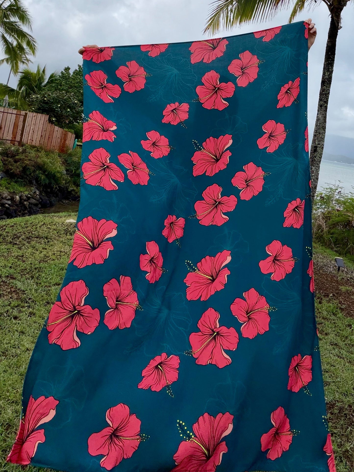 Midnight Hibiscus Pareo