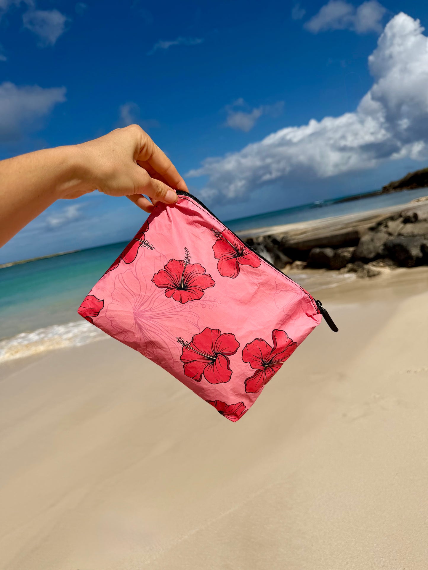 Pouch - Pink Hibiscus