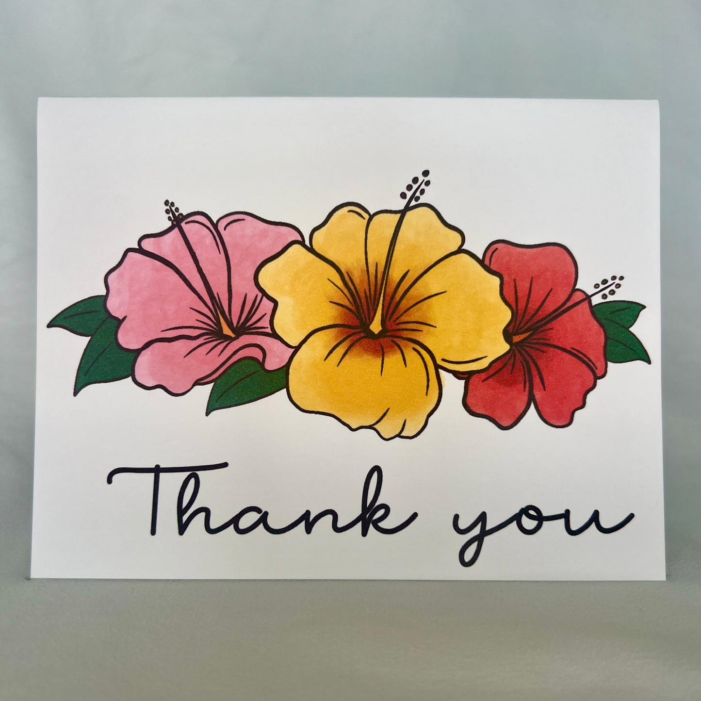 Sunrise Hibiscus 'Thank You' Card