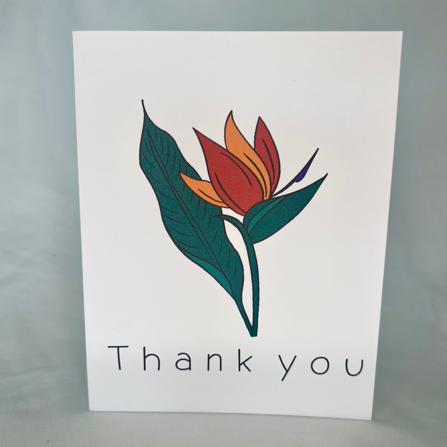 Sunset Bird of Paradise 'Thank You' Card