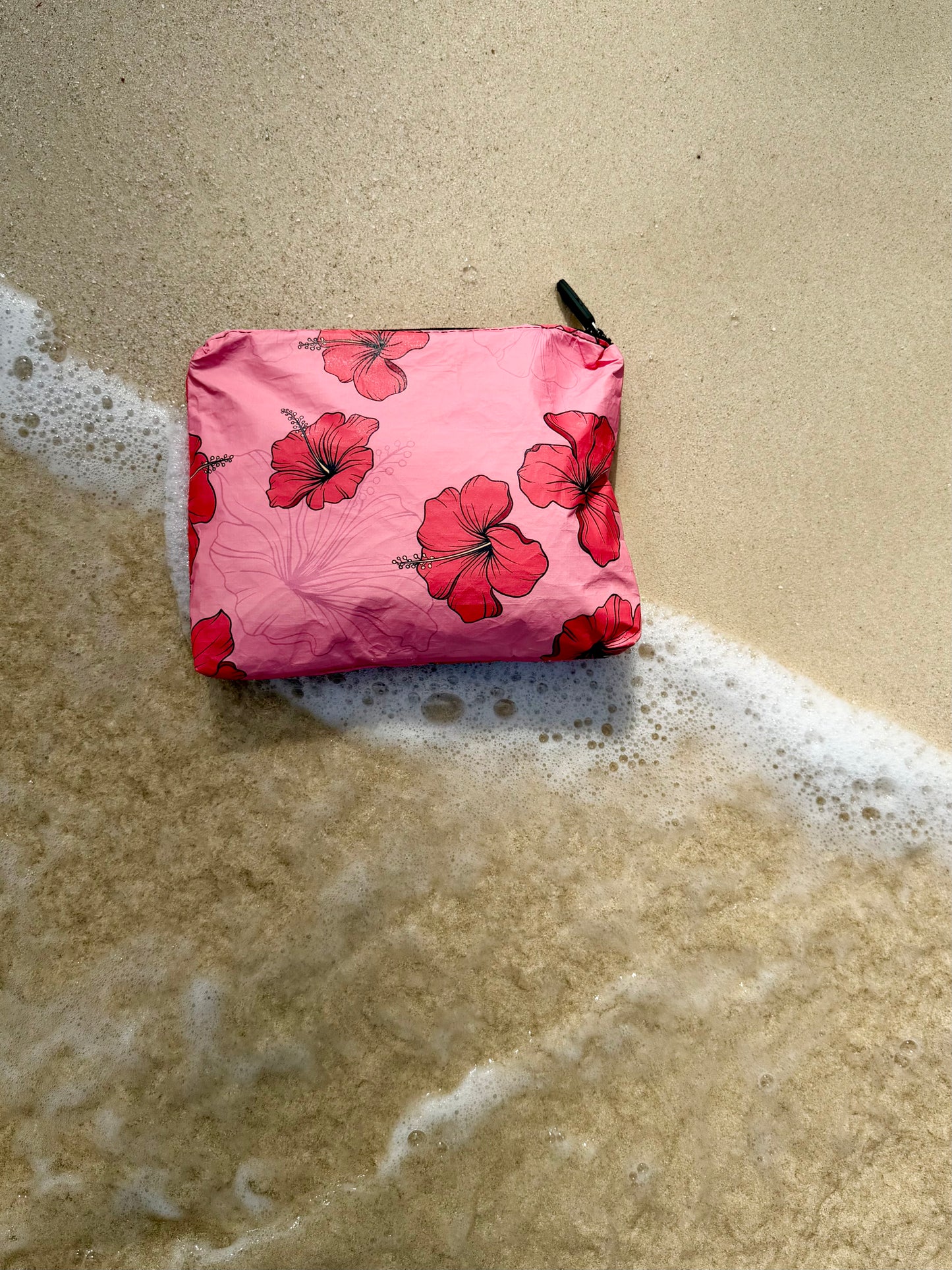 Pouch - Pink Hibiscus