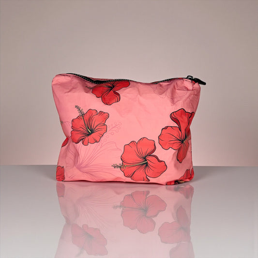 Pouch - Pink Hibiscus