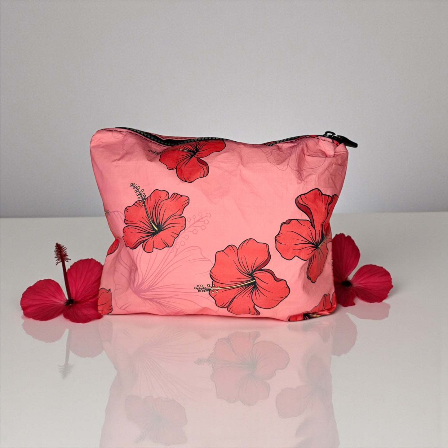 Pouch - Pink Hibiscus
