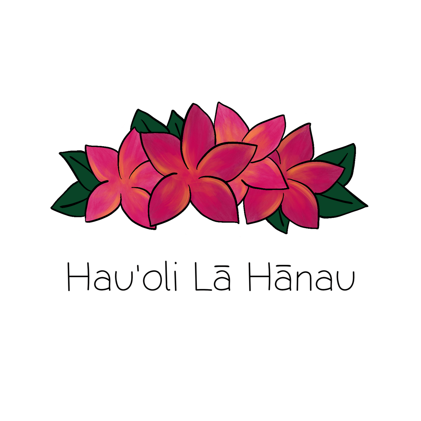 Plumeria 'Hauoli La Hanau' Card