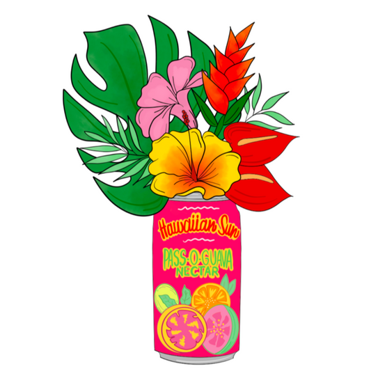 Hawaiian Sun and Florals Card